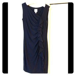 Navy blue fitted cocktail dress